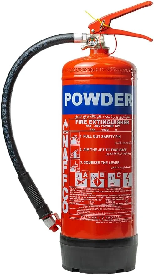 خاموش کننده پودری قابل حمل نافکو - دارای تاییدیه آتش نشانی - 6 کیلوگرم خاموش کننده پودری قابل حمل نافکو - دارای تاییدیه آتش نشانی - 6 کیلوگرم
