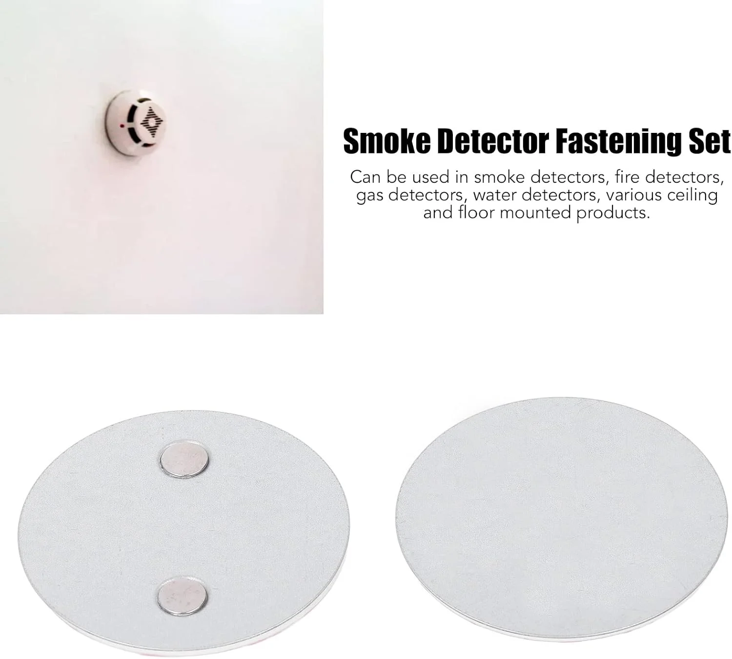 ابزار نصب مغناطیسی دتکتور دود 2 عدد پد نصب مغناطیسی 7 سانتی متری ابزار نصب بدون دریل برای دتکتور دود و آلارم آتش