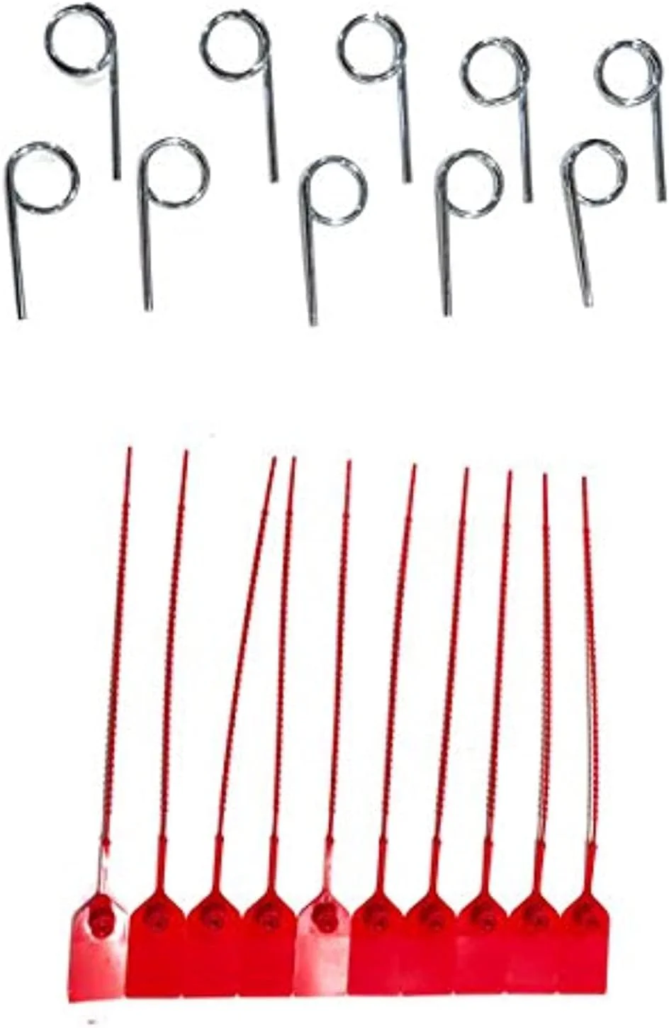 مهر و موم های دستکاری قرمز kidsnado W و پین های کششی آتش خاموش کن، هر کدام 10 کوارت