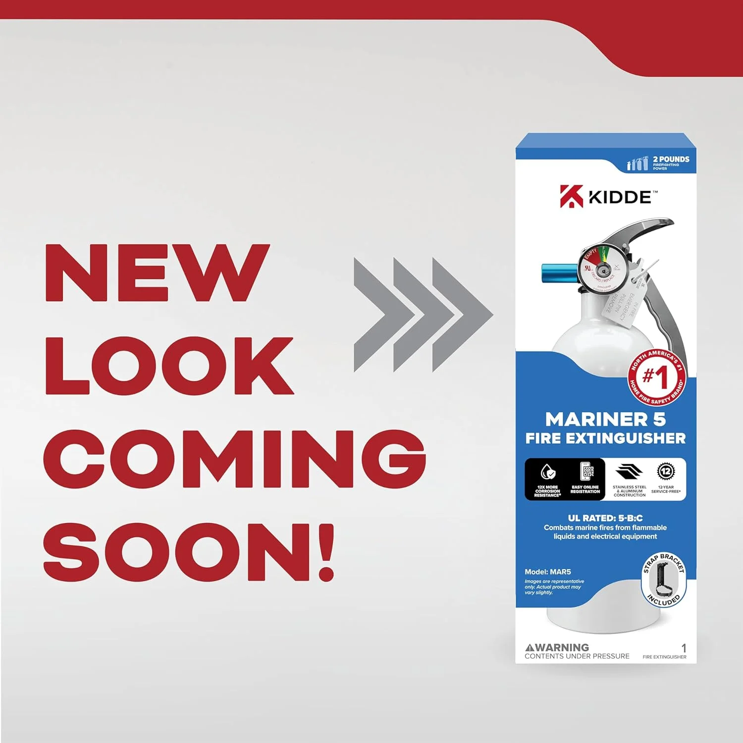 خاموش کننده آتش کید Mariner 5 برای قایق، یکبار مصرف 5BC