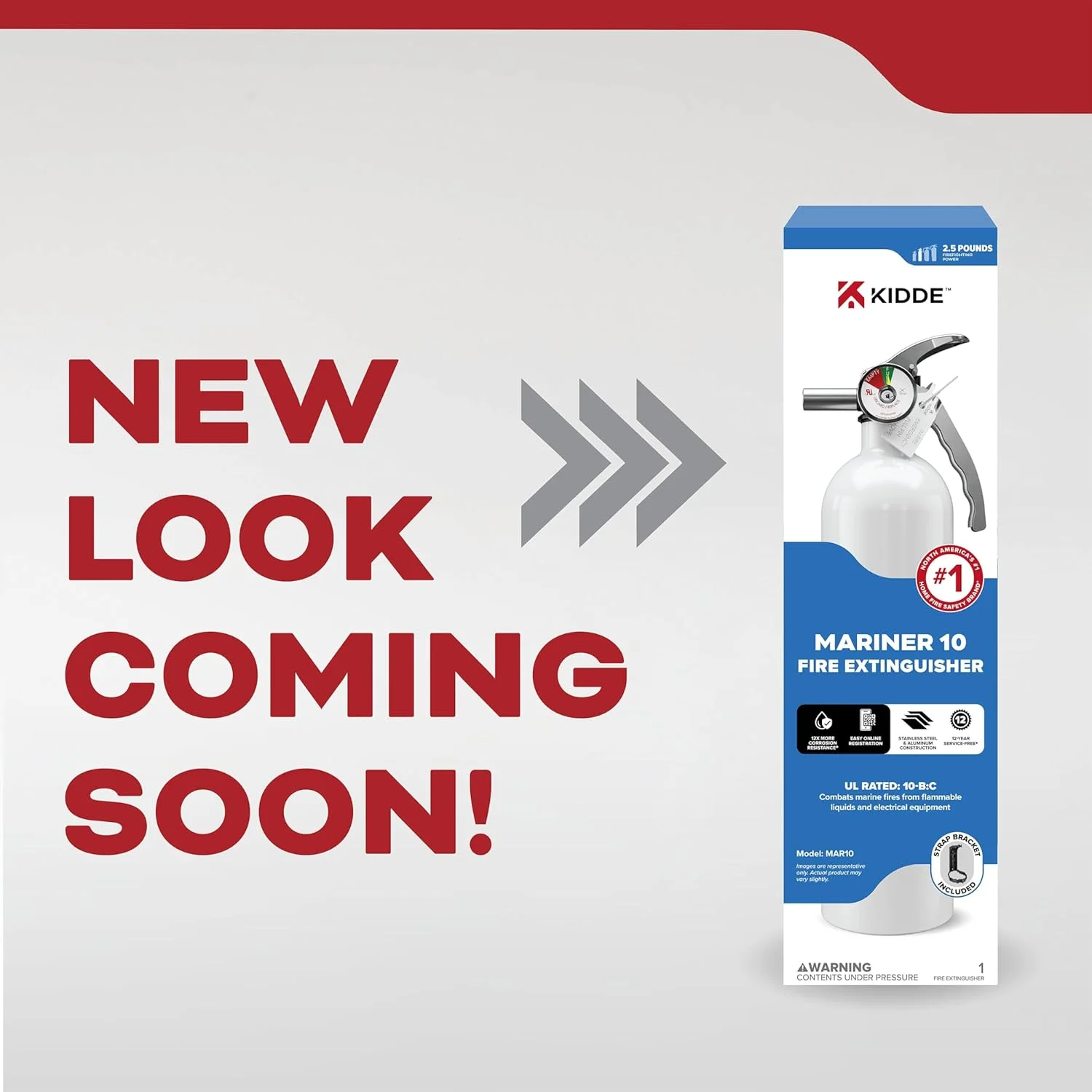 Kidde MAR10 Marine Fire Extinguisher, White