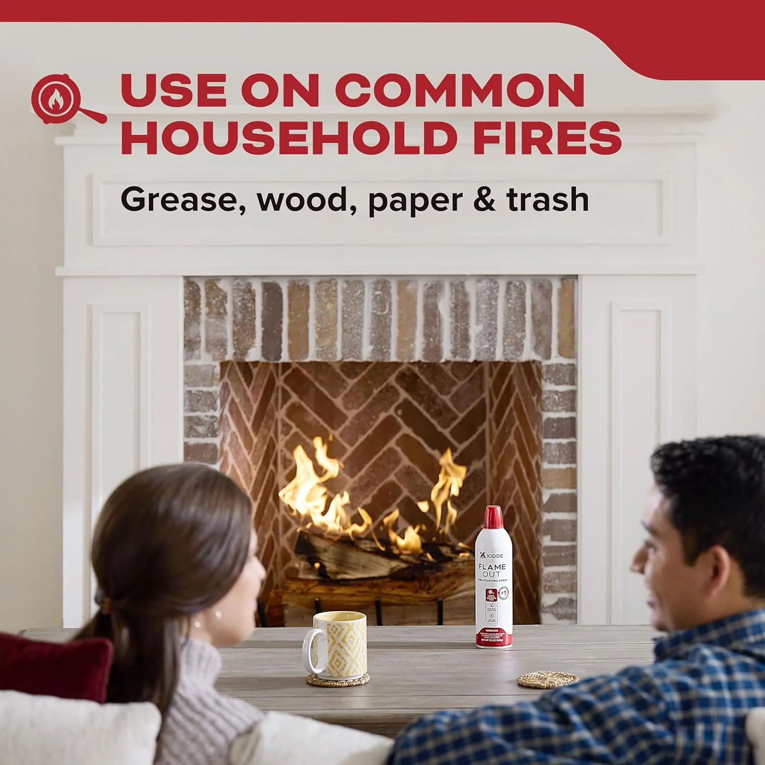 اسپری اطفاء حریق Kidde Flame Out، ۴۱۴ میلی لیتر، برای استفاده خانگی، آشپزخانه، خوابگاه و آپارتمان اسپری اطفاء حریق Kidde Flame Out، ۴۱۴ میلی لیتر، برای استفاده خانگی، آشپزخانه، خوابگاه و آپارتمان