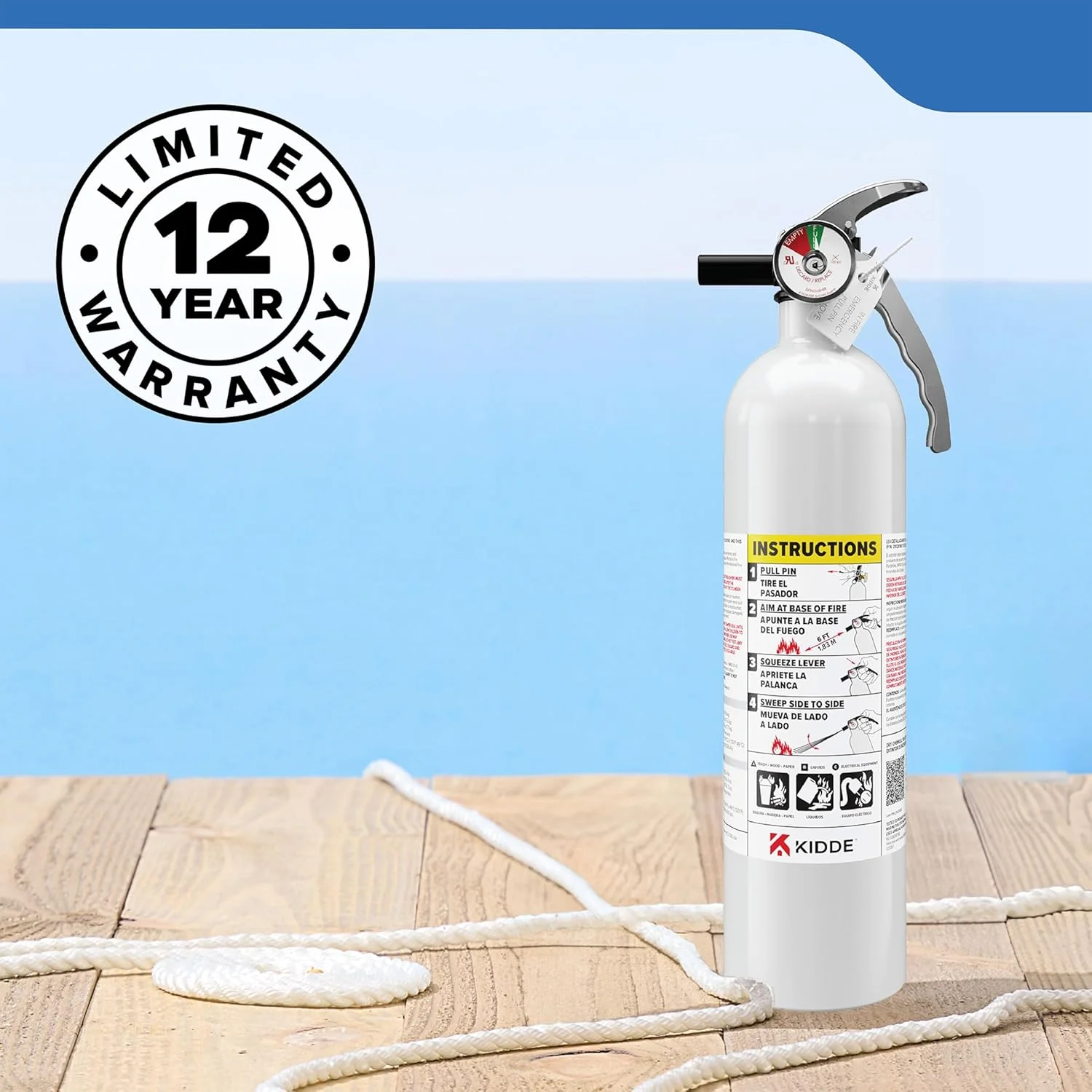 Kidde Fire Extinguisher for Boats, Single-Use 1A10BC, 2 Pack Kidde Fire Extinguisher for Boats, Single-Use 1A10BC, 2 Pack