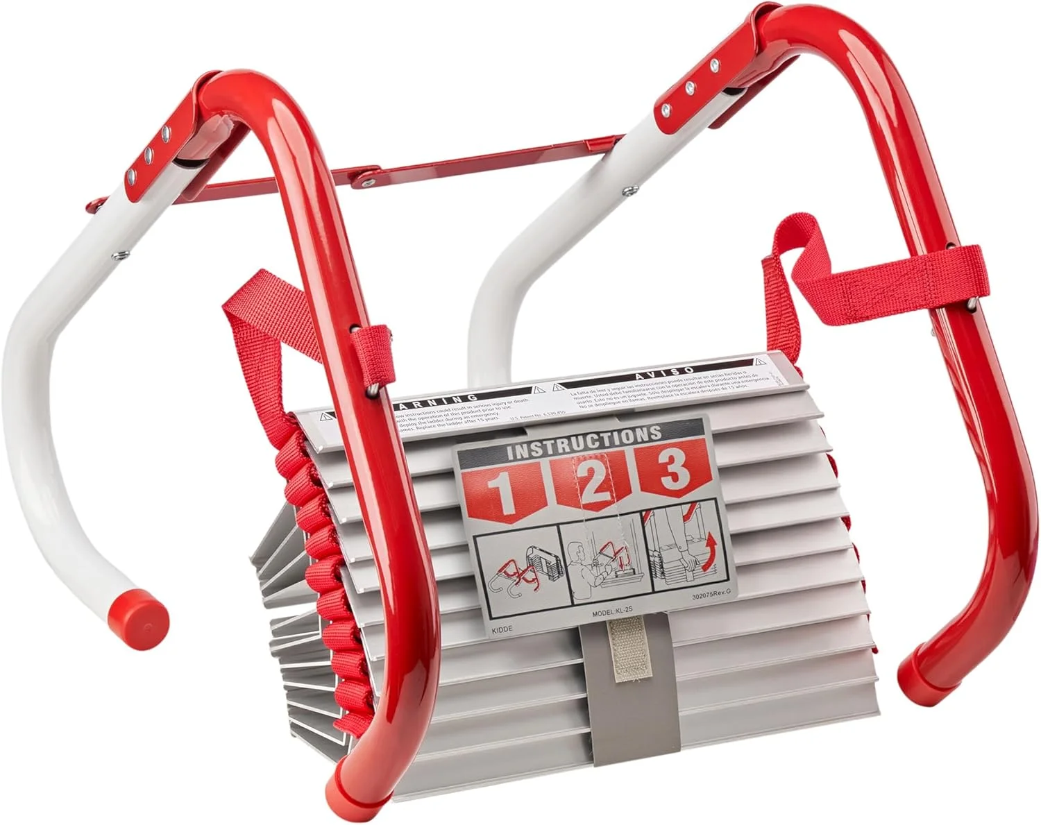 نردبان فرار از آتش کید، نردبان طنابی 2 طبقه، طول 4 متر، پله های ضد لغزش