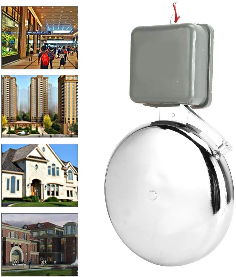 زنگ زمان بندی برقی 8 اینچی KAILANDUO، زنگ هشدار آتش نشانی چند منظوره برای کارخانه مدرسه (110 ولت)