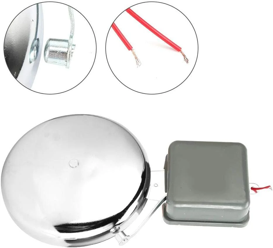 زنگ زمانبندی الکتریکی 8 اینچی KAILANDUO، زنگ هشدار آتش نشانی چند منظوره برای مدرسه و کارخانه (220 ولت)