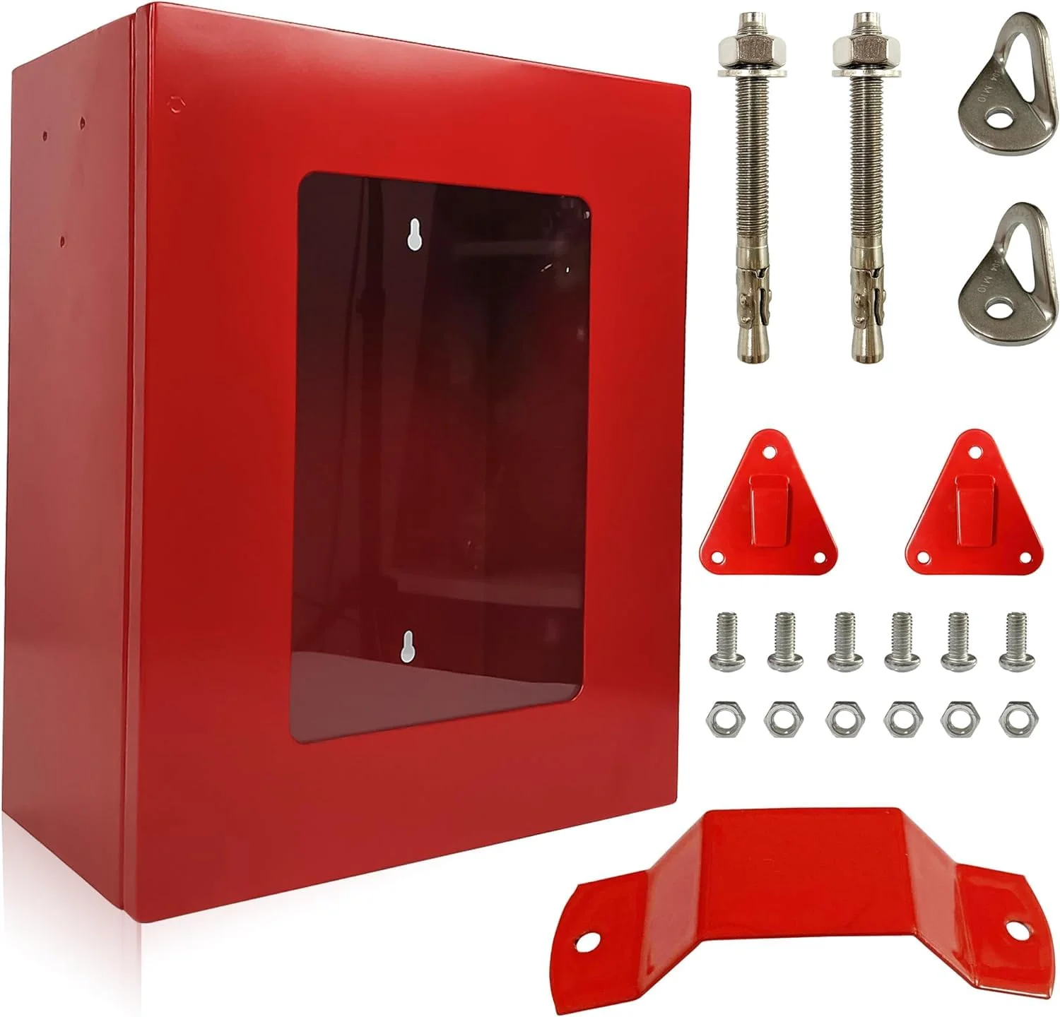 ISOP Fire evacuation station Large - Red box for fire protection items - with hook for fire blanket and fire extinguisher - 36 * 29 * 17 cm - Cabinet RED ISOP Fire evacuation station Large - Red box for fire protection items - with hook for fire blanket and fire extinguisher - 36 * 29 * 17 cm - Cabinet RED