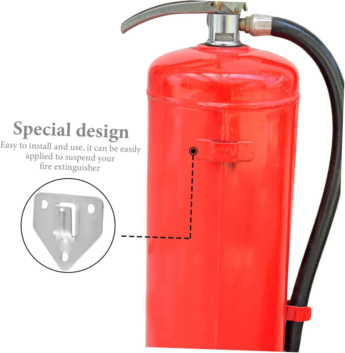 هومویویو 8 عدد قلاب نگهدارنده دیواری کپسول آتش نشانی، براکت فلزی برای دسترسی آسان و نگهداری ایمن