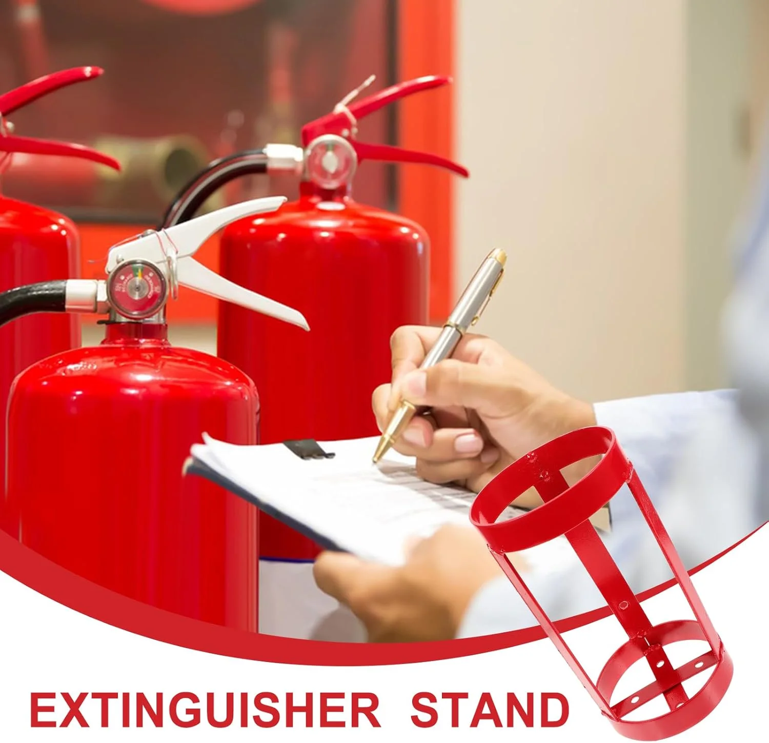 پایه نگهدارنده کپسول آتش نشانی HOMSFOU، مناسب برای کپسول آتش نشانی، دکوراتیو، قفسه نگهداری، جلوگیری از افتادن کپسول آتش نشانی روی زمین، آویز کپسول آتش نشانی