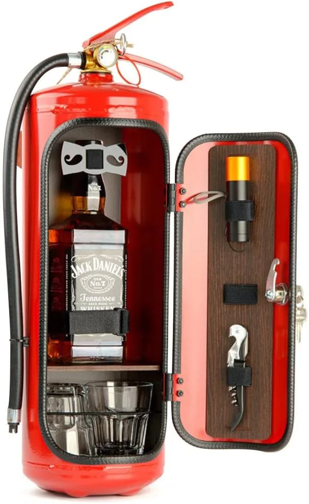 مینی بار کپسول آتش نشانی GZDcjsc، بار رومیزی قوطی، تزئینات طرح کپسول آتش نشانی شبیه سازی شده، دکور تعطیلات و منزل برای مهمانی