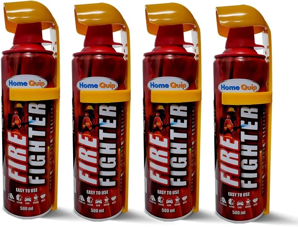 اسپری آتش نشانی 500 میلی لیتری GOODONE2، خاموش کننده آتش خودرو، اسپری آتش نشانی 5 در 1 Stay Safe، اسپری خاموش کننده مبتنی بر آب، برای خانه، آشپزخانه، ماشین، گاراژ، قایق، (500 میلی لیتر، بسته 4 عددی)