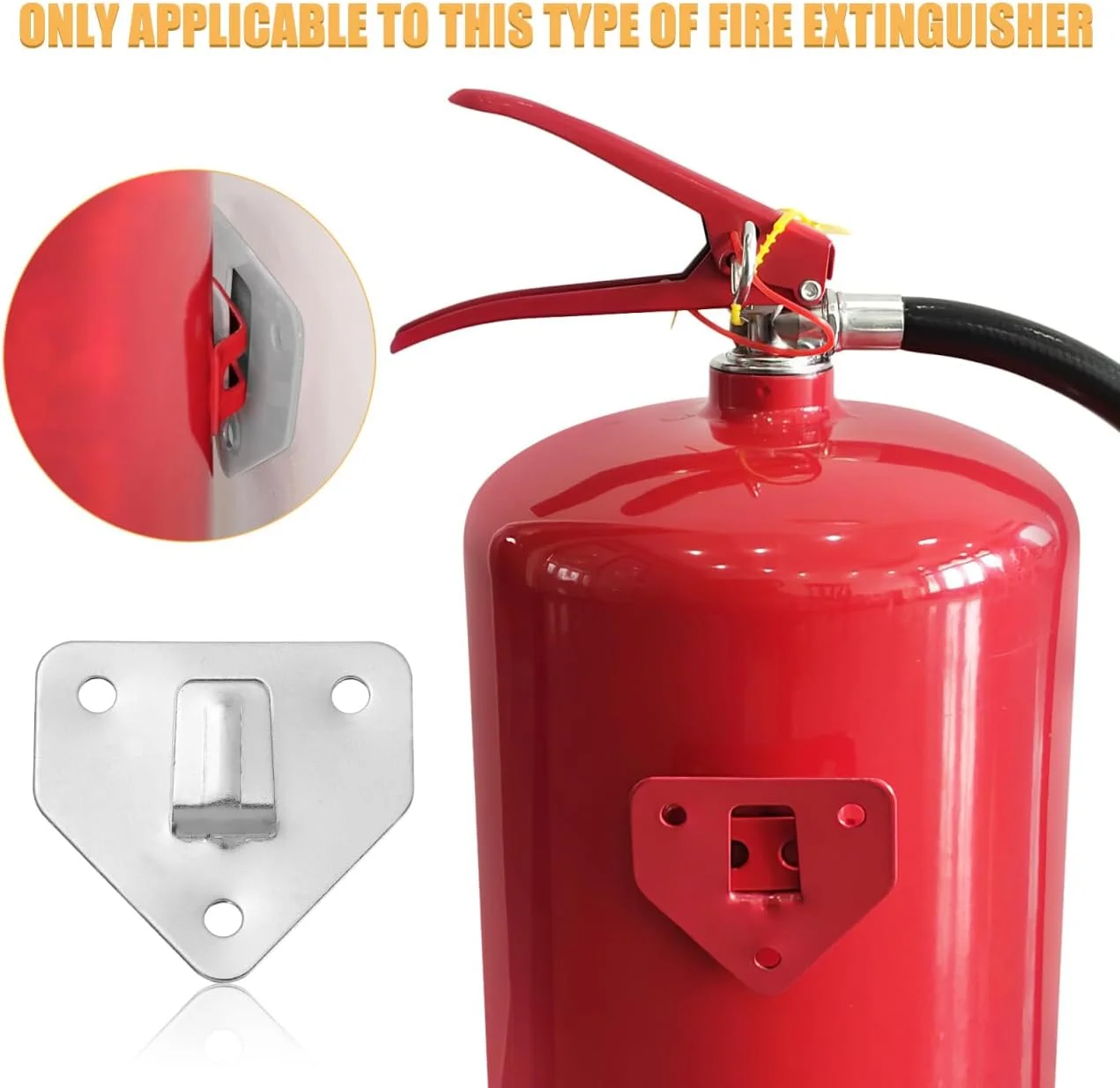 گیره دیواری گاتیدا، 8 عددی، گیره نصب شده سنگین داخلی، گیره بزرگ جهانی، براکت آتش نشانی، براکت فلزی آتش نشانی، براکت آتش نشانی خودرو، آهن نقره ای