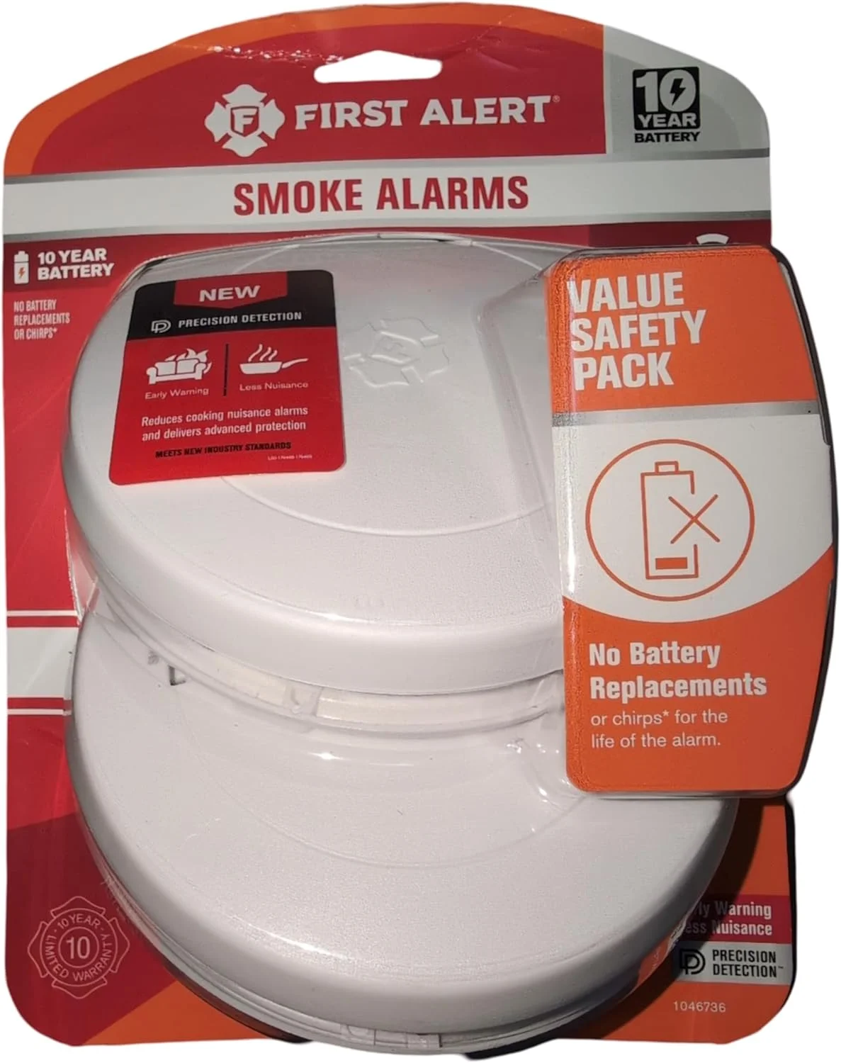 بسته 2 عددی دتکتور دود فوتوالکتریک فرست الرت با عمر 10 سال، بدون نیاز به تعویض باتری