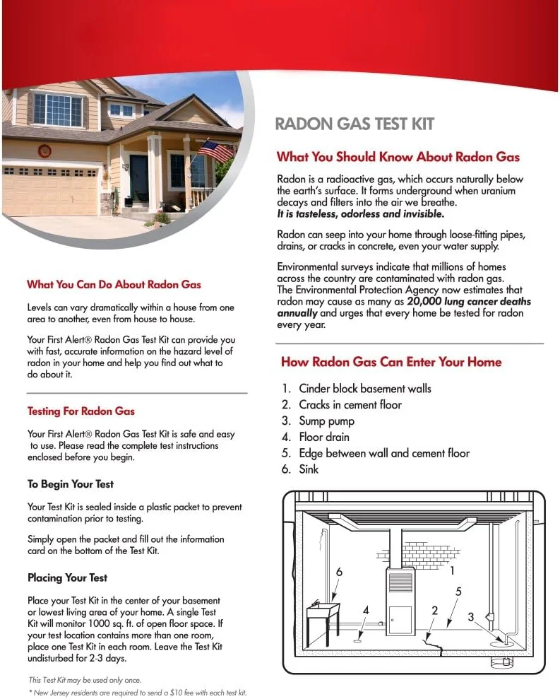 کیت تست گاز رادون فرست الرت مدل RD1 کیت تست گاز رادون فرست الرت مدل RD1