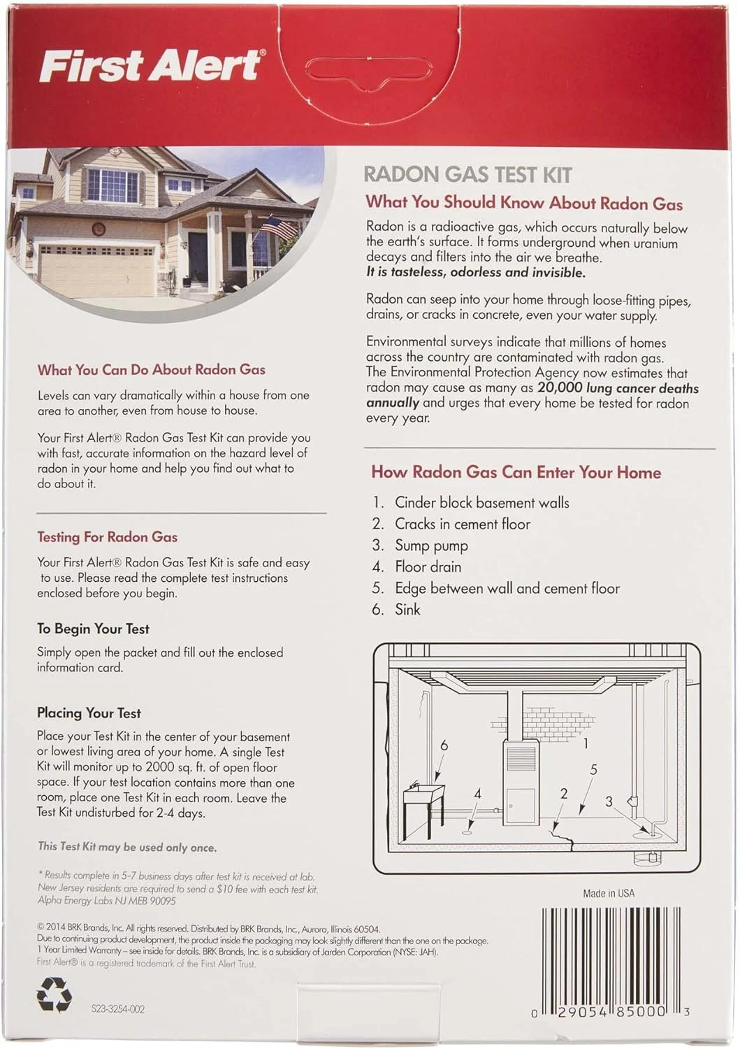 کیت تست گاز رادون فرست الرت مدل RD1 کیت تست گاز رادون فرست الرت مدل RD1