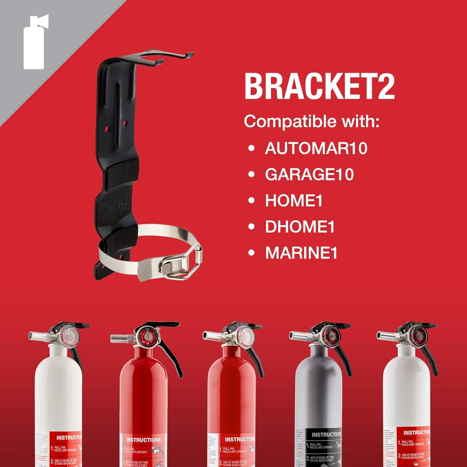 براکت نصب کپسول آتش نشانی 2 پوندی First Alert مدل BRACKET2 براکت نصب کپسول آتش نشانی 2 پوندی First Alert مدل BRACKET2