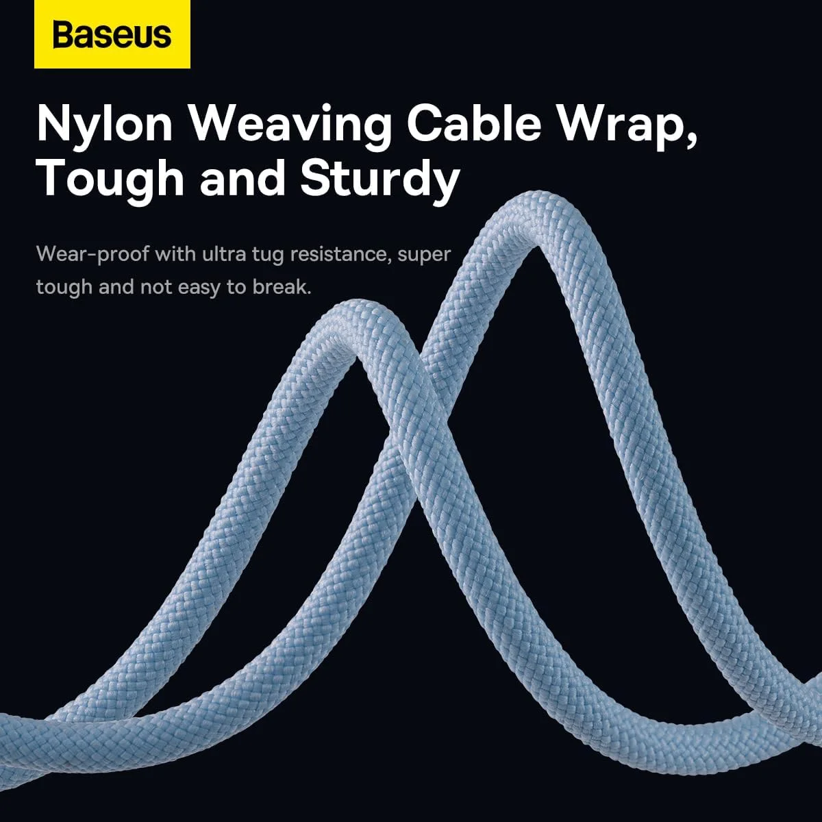 کابل شارژر تلفن USB سه در یک بیسوس، Starspeed 3.5A شارژ سریع USB Type C، Micro USB و USB به کابل لایتنینگ سازگار برای آیفون، سامسونگ، اوپو... 1.2 متری (آبی)