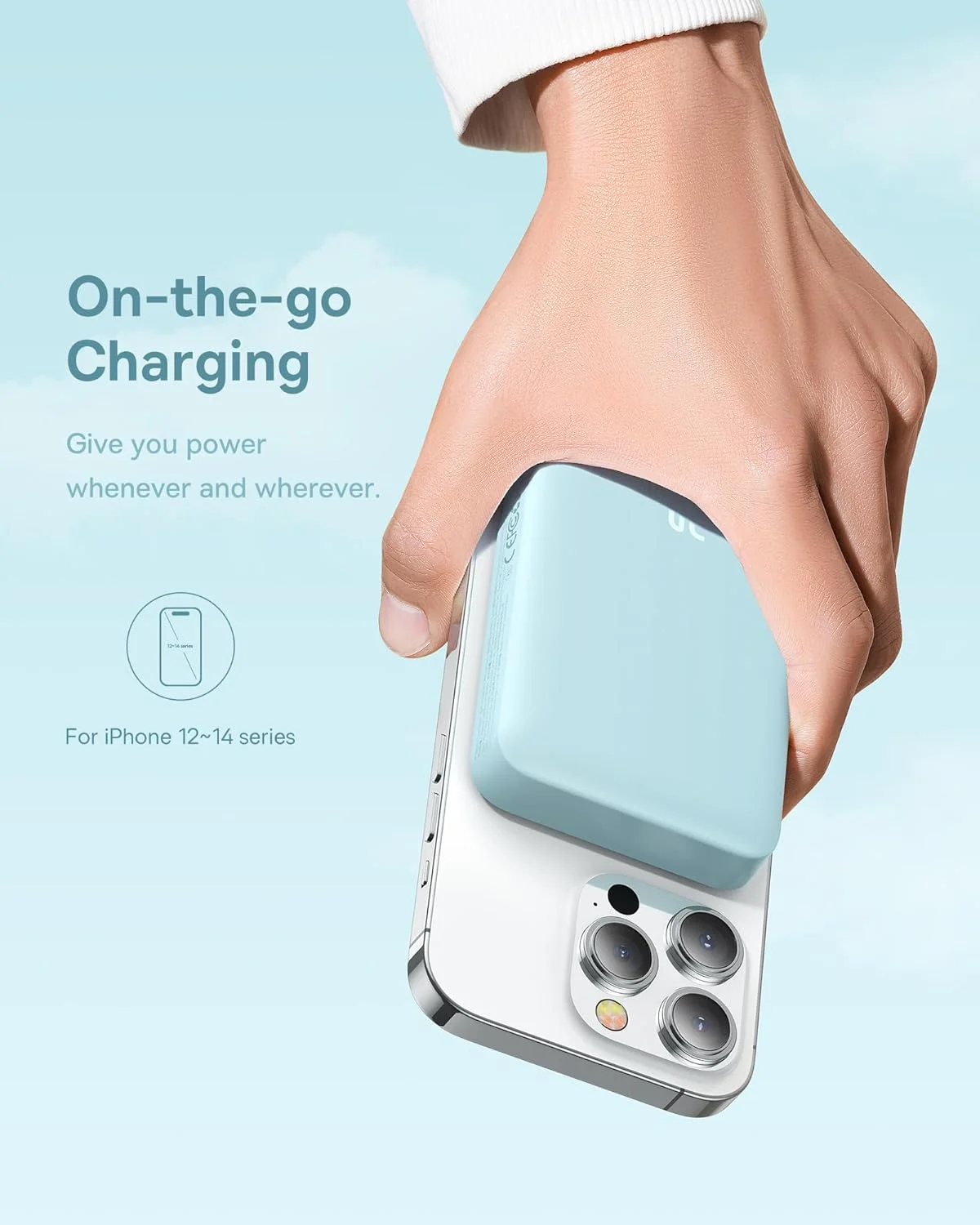 پاور بانک مینی مغناطیسی 10000mAh بیسوس، شارژر سریع 30W PD با کابل MagSafe Wireless و USB-C برای آیفون 16/15/14/13/12، آیپد، گلکسی، شارژ دوگانه دستگاه، شارژر قابل حمل جمع و جور (آبی) پاور بانک مینی مغناطیسی 10000mAh بیسوس، شارژر سریع 30W PD با کابل MagSafe Wireless و USB-C برای آیفون 16/15/14/13/12، آیپد، گلکسی، شارژ دوگانه دستگاه، شارژر قابل حمل جمع و جور (آبی)