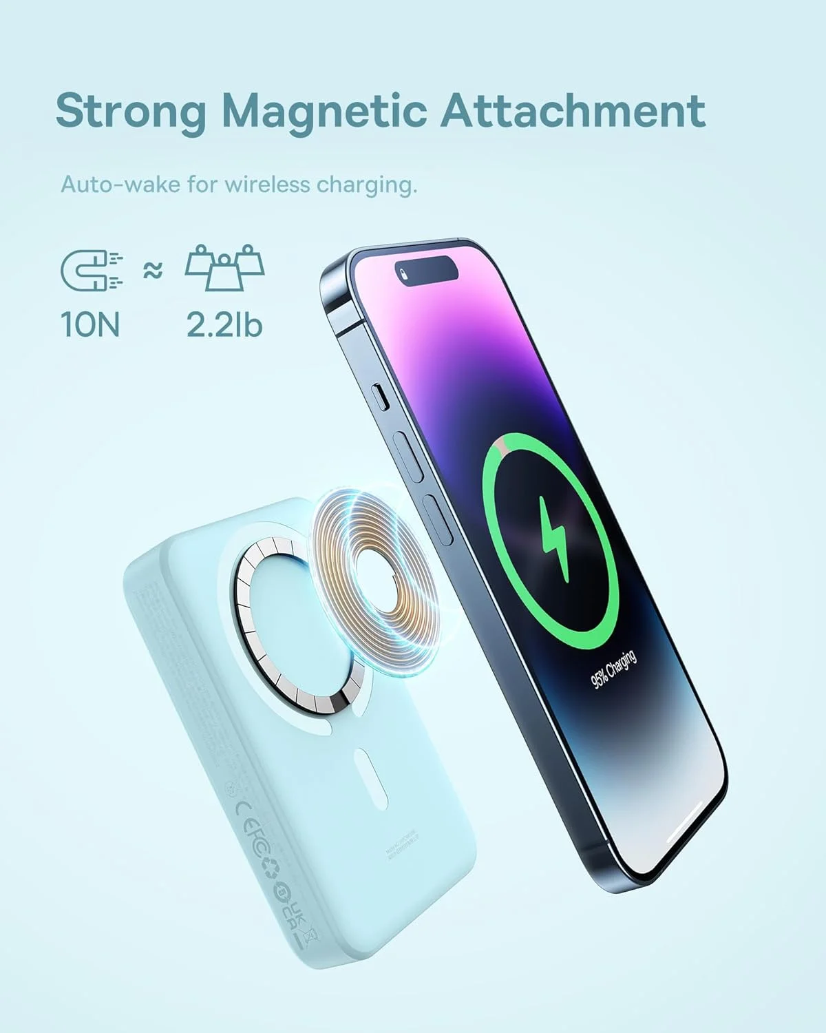 پاور بانک مینی مغناطیسی 10000mAh بیسوس، شارژر سریع 30W PD با کابل MagSafe Wireless و USB-C برای آیفون 16/15/14/13/12، آیپد، گلکسی، شارژ دوگانه دستگاه، شارژر قابل حمل جمع و جور (آبی) پاور بانک مینی مغناطیسی 10000mAh بیسوس، شارژر سریع 30W PD با کابل MagSafe Wireless و USB-C برای آیفون 16/15/14/13/12، آیپد، گلکسی، شارژ دوگانه دستگاه، شارژر قابل حمل جمع و جور (آبی)