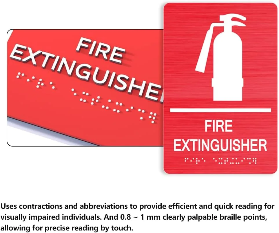 علامت کپسول آتش نشانی با بریل درجه 2 - برچسب های لمسی بریل برای مراکز خرید، ساختمان اداری، مدارس و رستوران ها، 15x23 سانتی متر (1 عدد) علامت کپسول آتش نشانی با بریل درجه 2 - برچسب های لمسی بریل برای مراکز خرید، ساختمان اداری، مدارس و رستوران ها، 15x23 سانتی متر (1 عدد)