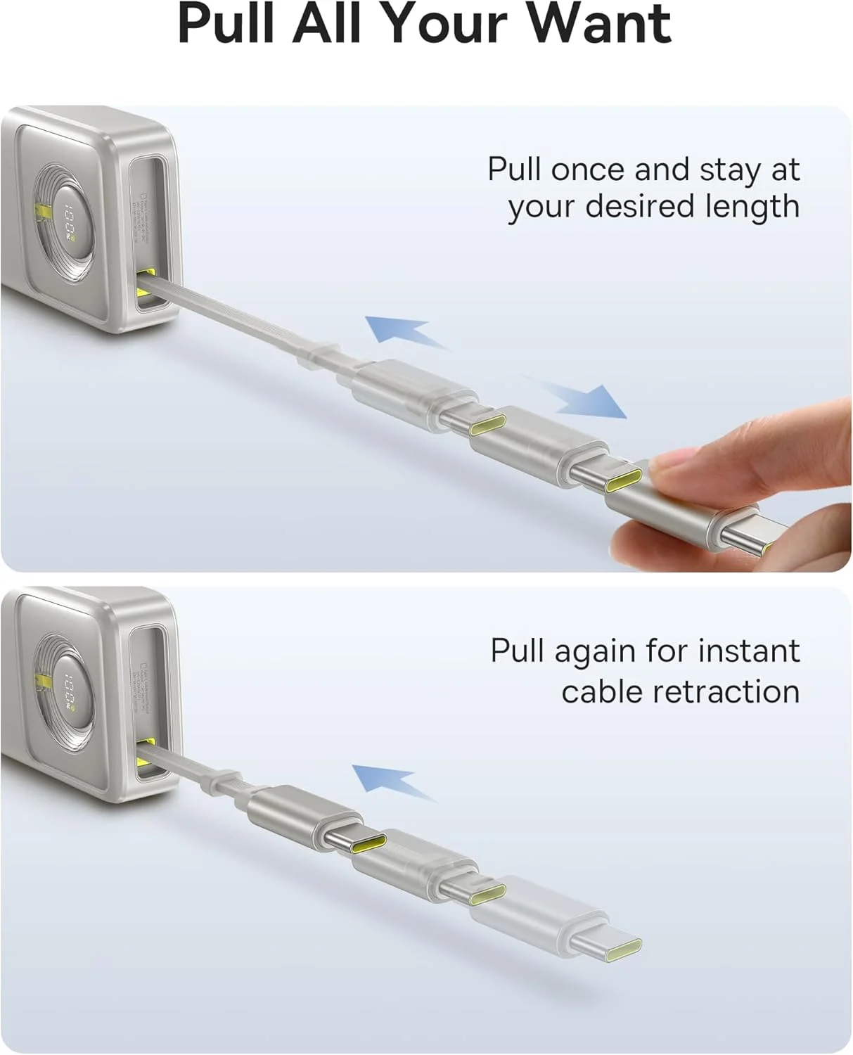 پاوربانک 65 واتی Baseus با ظرفیت 20000 میلی آمپر ساعت، شارژر قابل حمل لپ تاپ با کابل USB C جمع شونده داخلی، بسته باتری شارژ سریع برای Steam Deck، MacBook Pro، iPad، سری iPhone 16/15، Samsung S23 S22 (نقره ای) پاوربانک 65 واتی Baseus با ظرفیت 20000 میلی آمپر ساعت، شارژر قابل حمل لپ تاپ با کابل USB C جمع شونده داخلی، بسته باتری شارژ سریع برای Steam Deck، MacBook Pro، iPad، سری iPhone 16/15، Samsung S23 S22 (نقره ای)