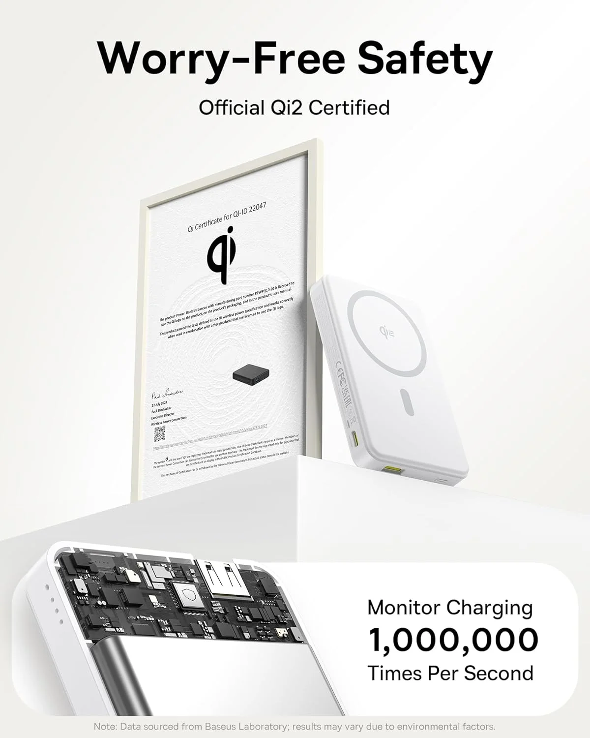 پاور بانک مگ سیف 10000mAh بیسوس Airpow Ⅱ Qi2، شارژر بی سیم 15W، خروجی 22.5W USB-A + 20W USB-C PD، برای آیفون 12–16، سامسونگ، بسته باتری جمع و جور، مورد تایید خطوط هوایی - سفید پاور بانک مگ سیف 10000mAh بیسوس Airpow Ⅱ Qi2، شارژر بی سیم 15W، خروجی 22.5W USB-A + 20W USB-C PD، برای آیفون 12–16، سامسونگ، بسته باتری جمع و جور، مورد تایید خطوط هوایی - سفید