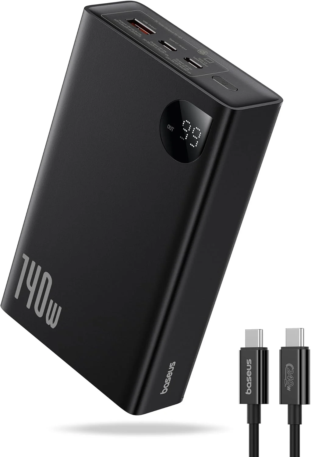 پاوربانک لپ تاپ 140 واتی بیسوس آدامان، نمایشگر LED، شارژر قابل حمل 24000 میلی آمپر ساعتی، بسته باتری 3 پورت برای مک بوک، آیپد، آیفون 16 پرو مکس، سامسونگ S24 Ultra (شامل کابل Type C) پاوربانک لپ تاپ 140 واتی بیسوس آدامان، نمایشگر LED، شارژر قابل حمل 24000 میلی آمپر ساعتی، بسته باتری 3 پورت برای مک بوک، آیپد، آیفون 16 پرو مکس، سامسونگ S24 Ultra (شامل کابل Type C)