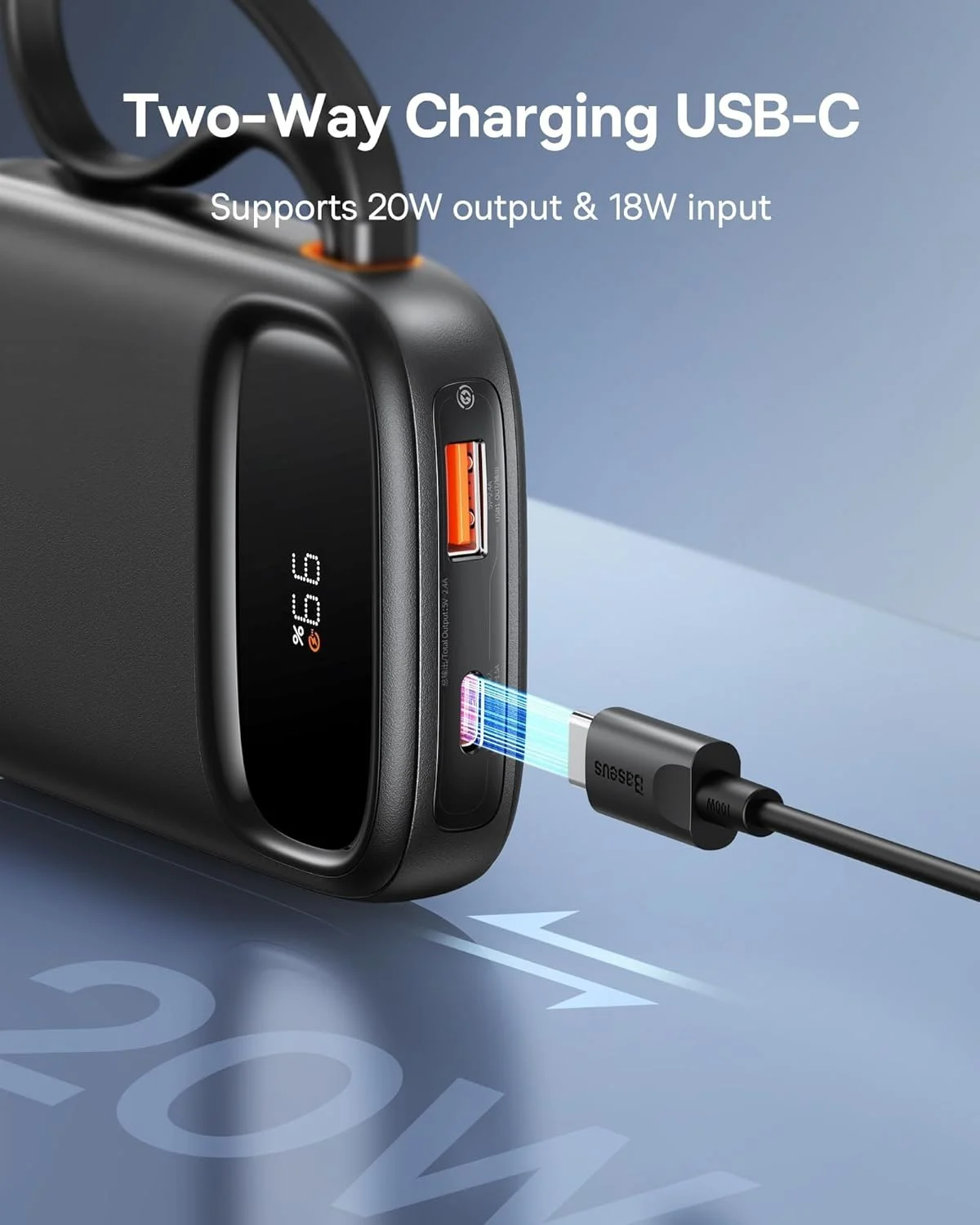 پاور بانک 10000mAh Baseus Qpow2 با کابل های داخلی، شارژ سریع 22.5 واتی، شارژر قابل حمل با نمایشگر LED، بسته باتری 4 خروجی برای آیفون 15 پرو مکس، آیپد، سامسونگ S24 اولترا، ردمی پاور بانک 10000mAh Baseus Qpow2 با کابل های داخلی، شارژ سریع 22.5 واتی، شارژر قابل حمل با نمایشگر LED، بسته باتری 4 خروجی برای آیفون 15 پرو مکس، آیپد، سامسونگ S24 اولترا، ردمی