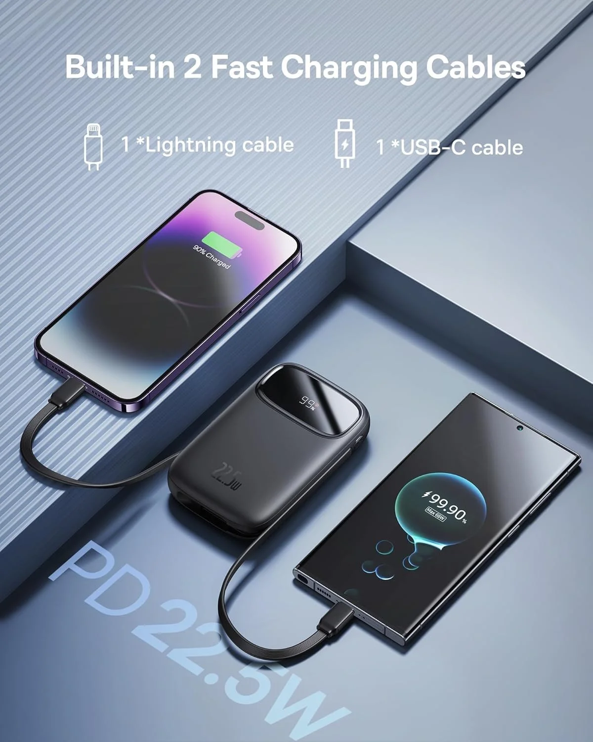 پاور بانک 10000mAh Baseus Qpow2 با کابل های داخلی، شارژ سریع 22.5 واتی، شارژر قابل حمل با نمایشگر LED، بسته باتری 4 خروجی برای آیفون 15 پرو مکس، آیپد، سامسونگ S24 اولترا، ردمی پاور بانک 10000mAh Baseus Qpow2 با کابل های داخلی، شارژ سریع 22.5 واتی، شارژر قابل حمل با نمایشگر LED، بسته باتری 4 خروجی برای آیفون 15 پرو مکس، آیپد، سامسونگ S24 اولترا، ردمی