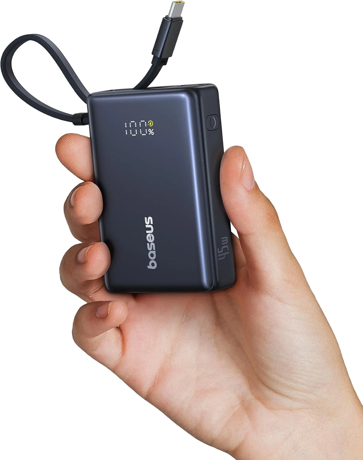 پاوربانک 10000 میلی آمپر ساعتی با شارژ سریع بیسوس، کابل USB-C 45 واتی، نمایشگر LED، 45W PD، 22.5W QC 3.0، برای آیفون 16، سامسونگ S24، آیپد پرو، مک بوک ایر/پرو، دل XPS 13، لنوو T14 و غیره پاوربانک 10000 میلی آمپر ساعتی با شارژ سریع بیسوس، کابل USB-C 45 واتی، نمایشگر LED، 45W PD، 22.5W QC 3.0، برای آیفون 16، سامسونگ S24، آیپد پرو، مک بوک ایر/پرو، دل XPS 13، لنوو T14 و غیره