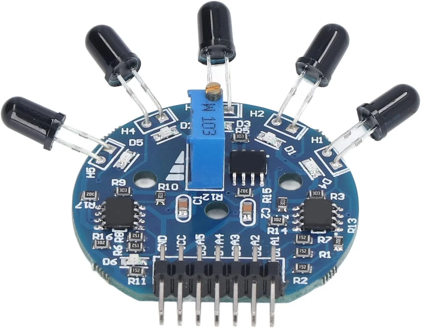 ماژول حسگر آتش نشانی، ماژول حسگر شعله 5 طرفه خروجی دیجیتال به آنالوگ SMT ماژول حسگر آتش نشانی، ماژول حسگر شعله 5 طرفه خروجی دیجیتال به آنالوگ SMT