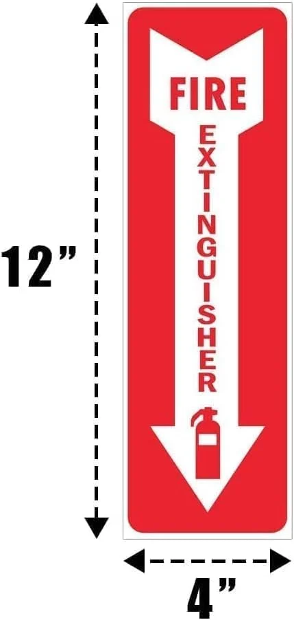 علائم خاموش کننده آتش BPA® (فلش رو به پایین) وینیل خود چسب ممتاز قرمز و سفید 4" x 12" اینچ روکش دار مقاوم در برابر آب و هوا، خراش، آب و محو شدن، برچسب داخلی و خارجی (بسته 10 عددی) علائم خاموش کننده آتش BPA® (فلش رو به پایین) وینیل خود چسب ممتاز قرمز و سفید 4" x 12" اینچ روکش دار مقاوم در برابر آب و هوا، خراش، آب و محو شدن، برچسب داخلی و خارجی (بسته 10 عددی)