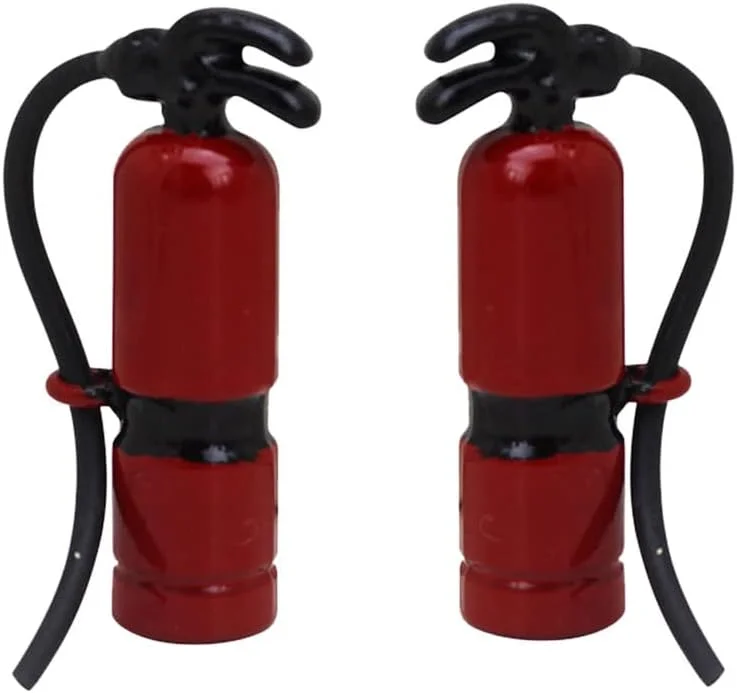 2 عدد مینی کپسول آتش نشانی تزئینی، لوازم جانبی خانه مینیاتوری برای تزئین منظره