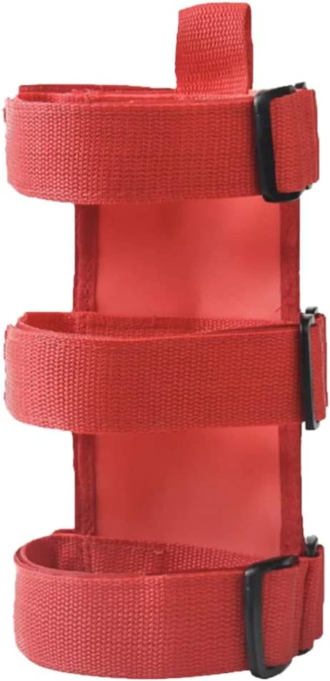 بند نگهدارنده کپسول آتش نشانی خودرو، مقاوم در برابر سایش، تسمه نگهدارنده کپسول آتش نشانی، قرمز