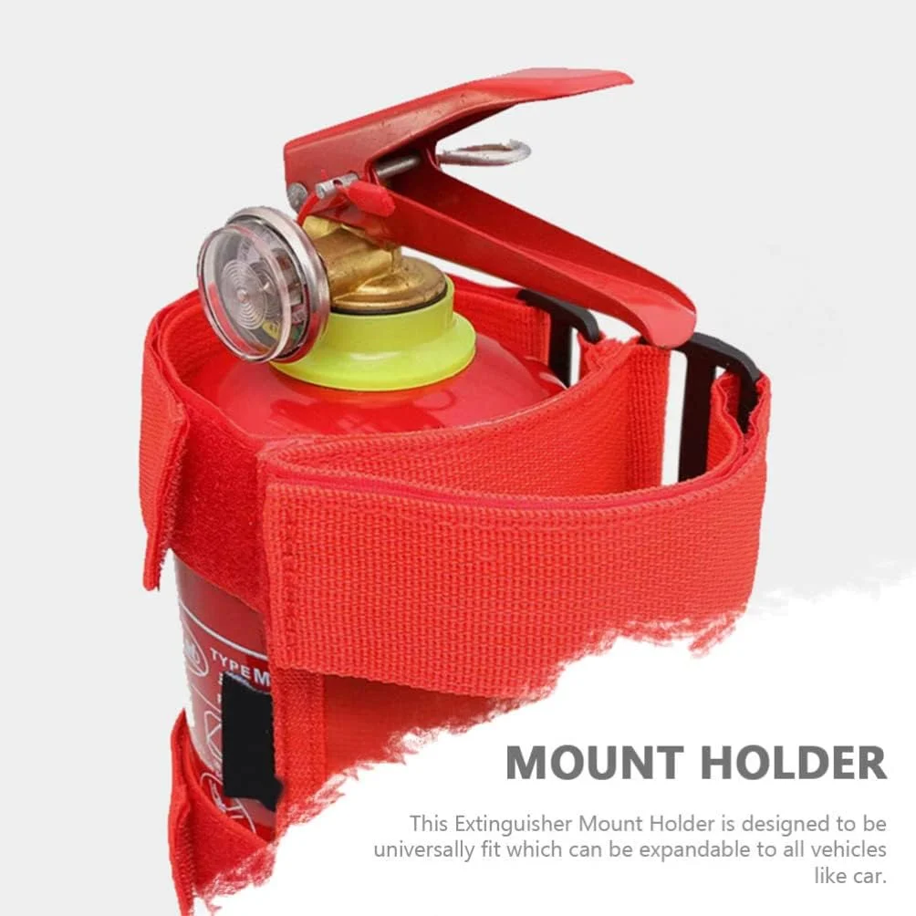 بند نگهدارنده کپسول آتش نشانی خودرو، مقاوم در برابر سایش، تسمه نگهدارنده کپسول آتش نشانی، قرمز