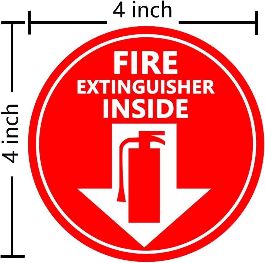 برچسب نشانگر محل کپسول آتش نشانی با فلش رو به پایین، برچسب های شناسایی محل کپسول آتش نشانی با پشت چسب دار، 4 اینچ، 12 عدد در هر بسته برچسب نشانگر محل کپسول آتش نشانی با فلش رو به پایین، برچسب های شناسایی محل کپسول آتش نشانی با پشت چسب دار، 4 اینچ، 12 عدد در هر بسته