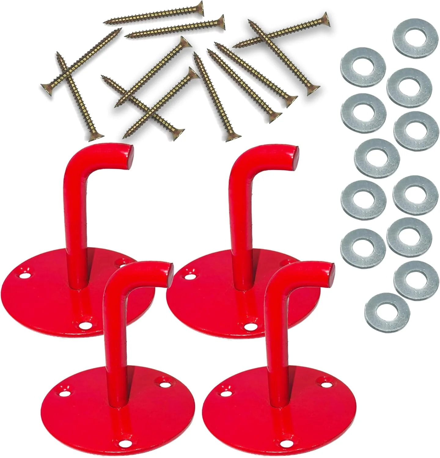 پایه نگهدارنده کپسول آتش نشانی، قلاب دیواری، مناسب برای کپسول های آتش نشانی تا وزن 18 کیلوگرم، مناسب برای کپسول های آتش نشانی بزرگ و کوچک، نگهدارنده برای مواد شیمیایی خشک و آب (4 عدد پایه بلند)