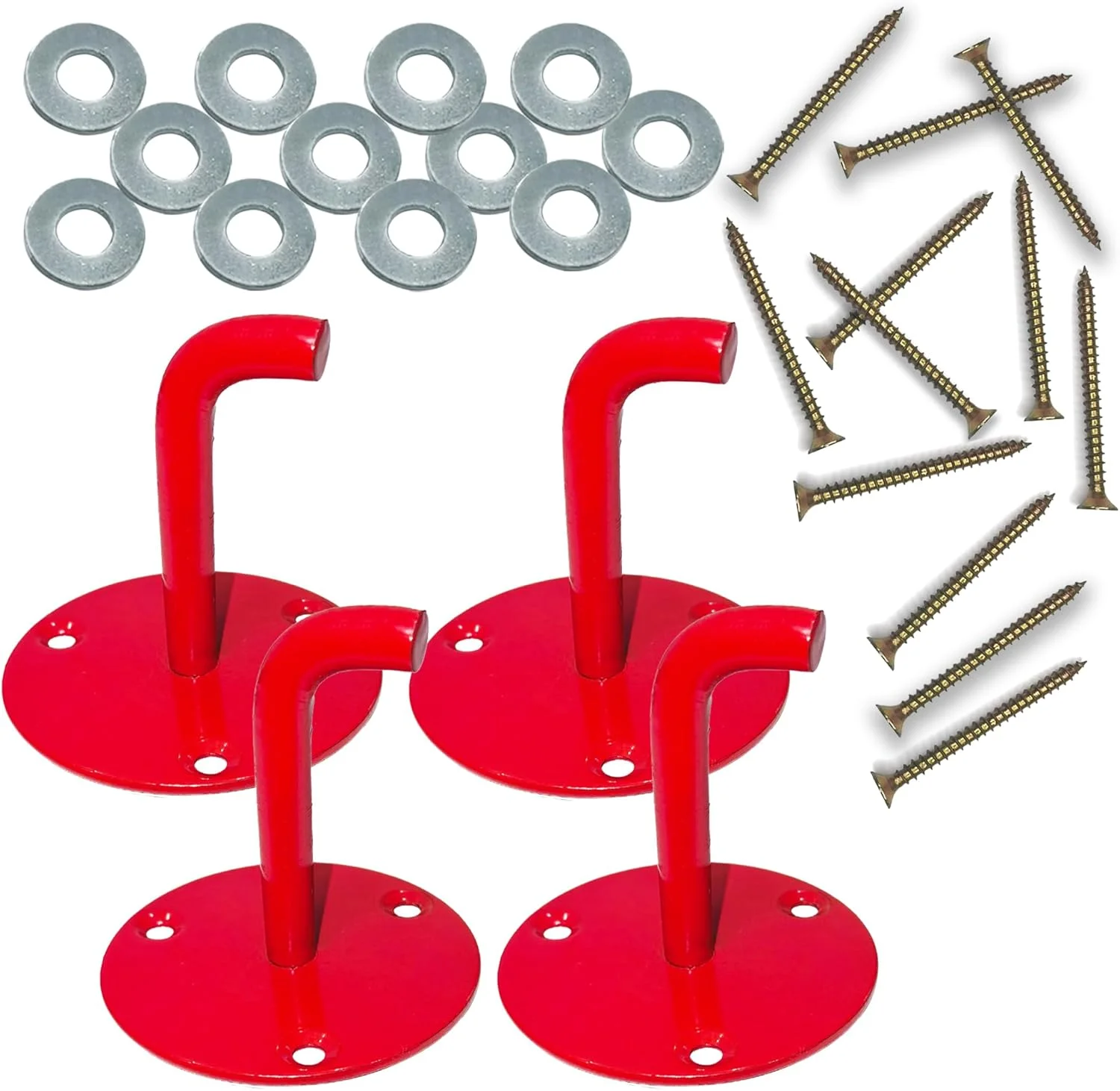 پایه نگهدارنده کپسول آتش نشانی، قلاب دیواری، مناسب برای کپسول های آتش نشانی تا وزن 18 کیلوگرم، مناسب برای کپسول های آتش نشانی بزرگ و کوچک، نگهدارنده برای مواد شیمیایی خشک و آب (4 عدد پایه بلند)