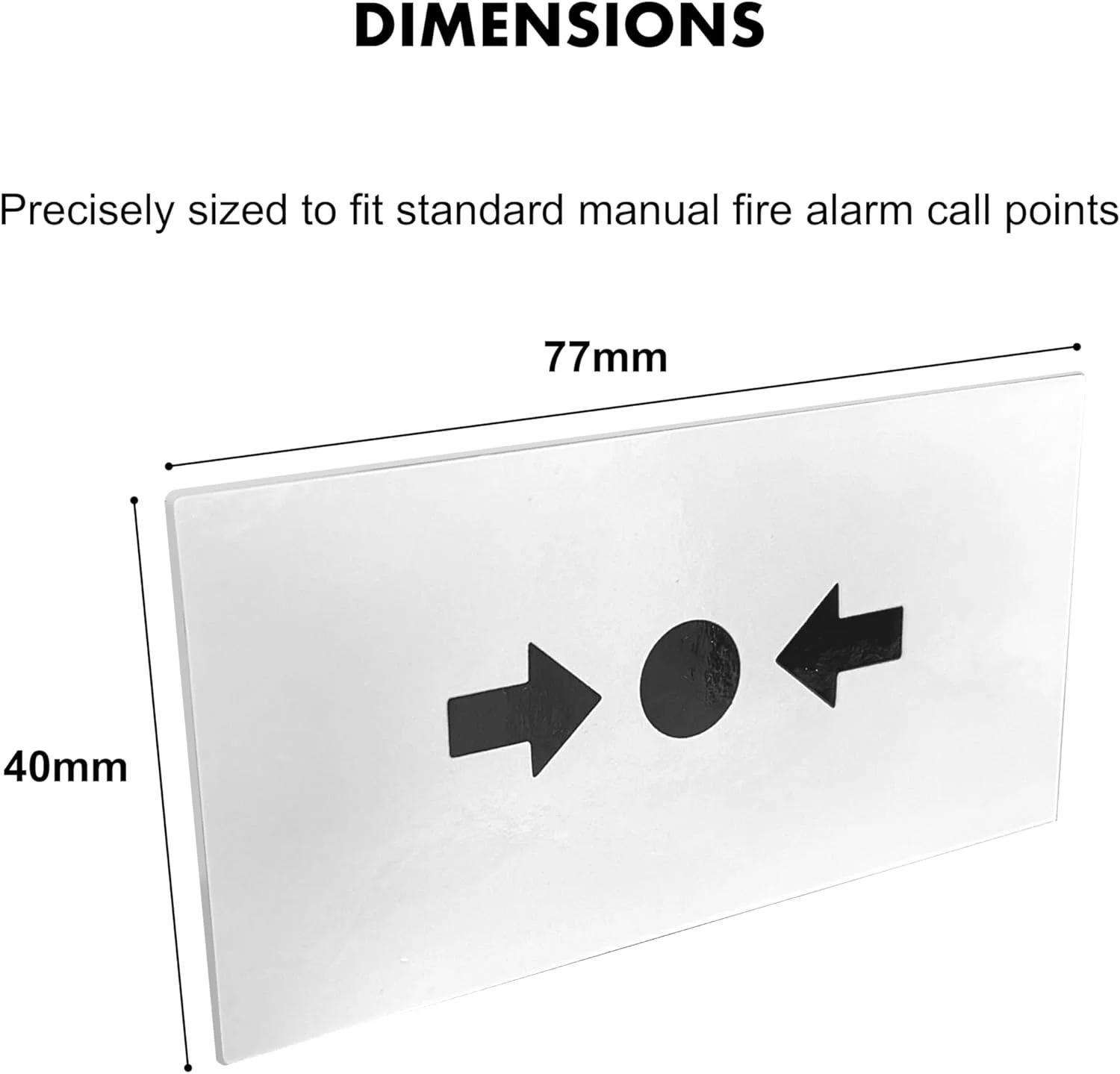 Evoges Spare Break Glass Replacement For Manual Fire Alarm Call Point, Pack of 10