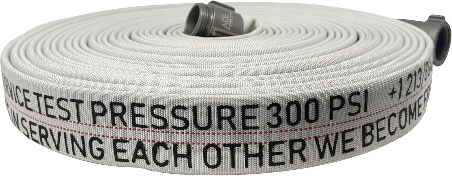 شیلنگ آتش نشانی حمله ای تایید شده FM با روکش تک لایه، آستر TPU و اتصالات آلومینیومی سخت