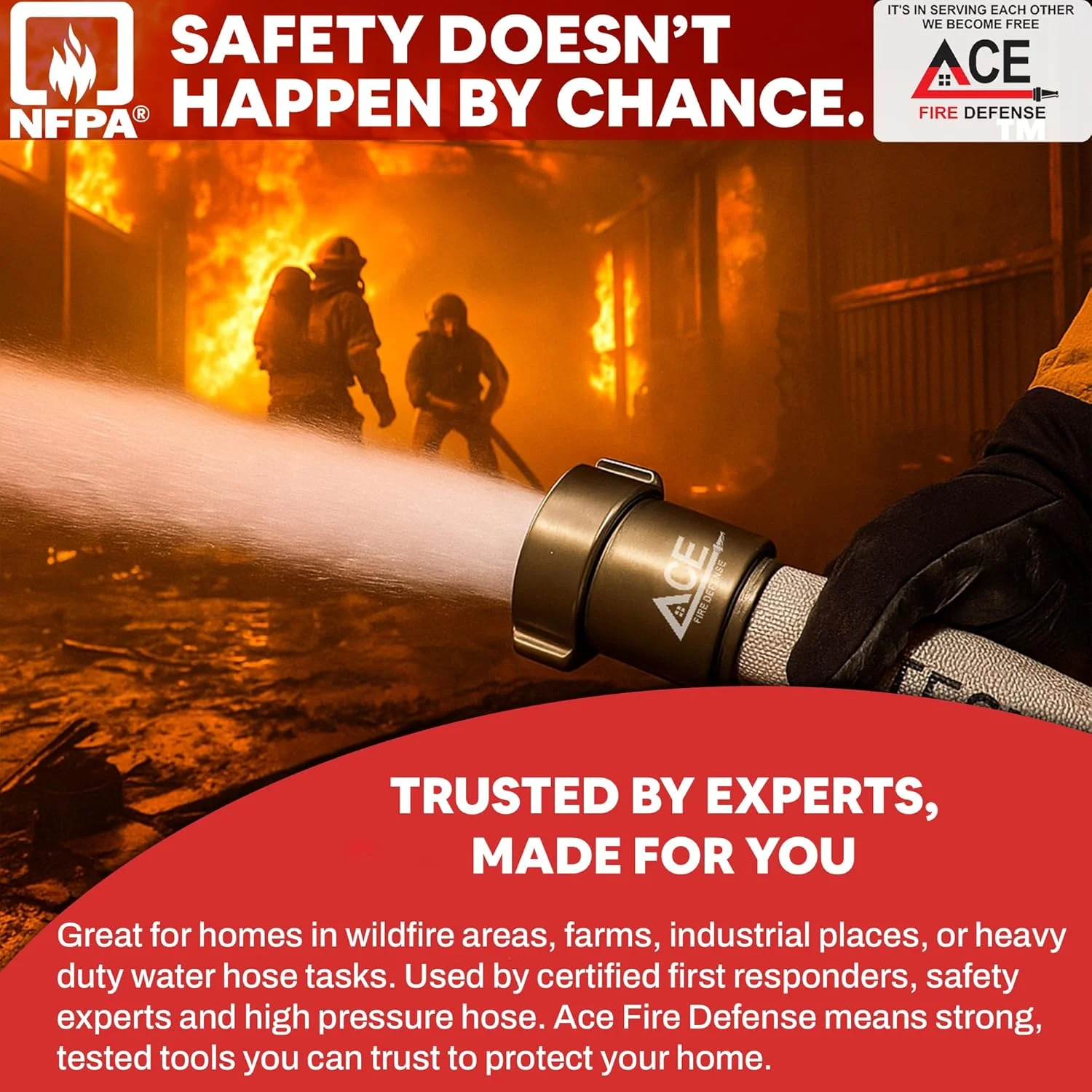 شیلنگ آتش نشانی حمله ای تایید شده FM با روکش تک لایه، آستر TPU و اتصالات آلومینیومی سخت