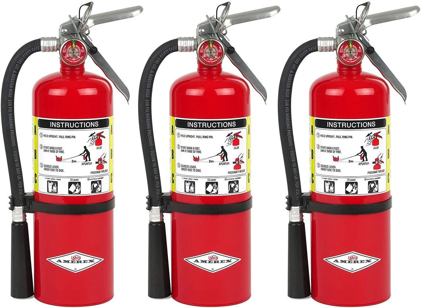 خاموش کننده آتش آمِرِکس B500، پودر شیمیایی خشک ABC کلاس A B C با وزن 5 پوند (3، 7.25 اینچ عرض X 4.25 اینچ عمق X 15.25 اینچ ارتفاع)