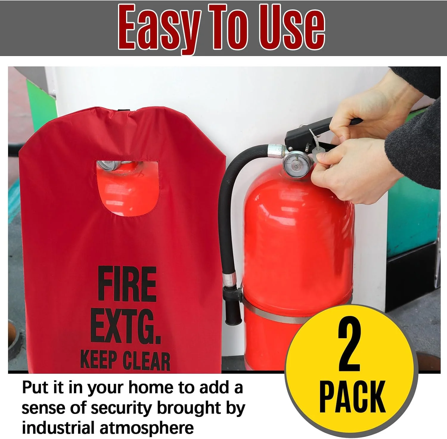 دو عدد روکش کپسول آتش نشانی Amylove، سایز بزرگ، مناسب برای کپسول های 2.2 تا 5.9 کیلوگرمی، محافظ ضخیم و مقاوم در برابر ساییدگی و خراشیدگی (43 × 56 سانتی متر) دو عدد روکش کپسول آتش نشانی Amylove، سایز بزرگ، مناسب برای کپسول های 2.2 تا 5.9 کیلوگرمی، محافظ ضخیم و مقاوم در برابر ساییدگی و خراشیدگی (43 × 56 سانتی متر)