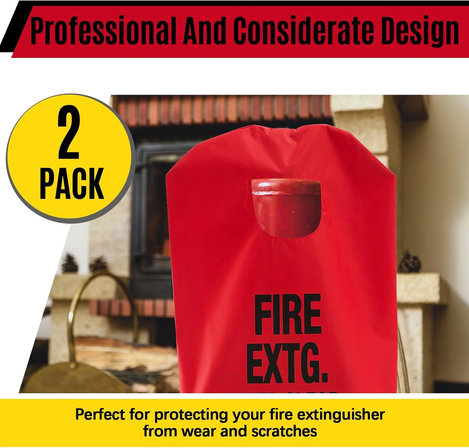 دو عدد روکش کپسول آتش نشانی Amylove، سایز بزرگ، مناسب برای کپسول های 2.2 تا 5.9 کیلوگرمی، محافظ ضخیم و مقاوم در برابر ساییدگی و خراشیدگی (43 × 56 سانتی متر) دو عدد روکش کپسول آتش نشانی Amylove، سایز بزرگ، مناسب برای کپسول های 2.2 تا 5.9 کیلوگرمی، محافظ ضخیم و مقاوم در برابر ساییدگی و خراشیدگی (43 × 56 سانتی متر)