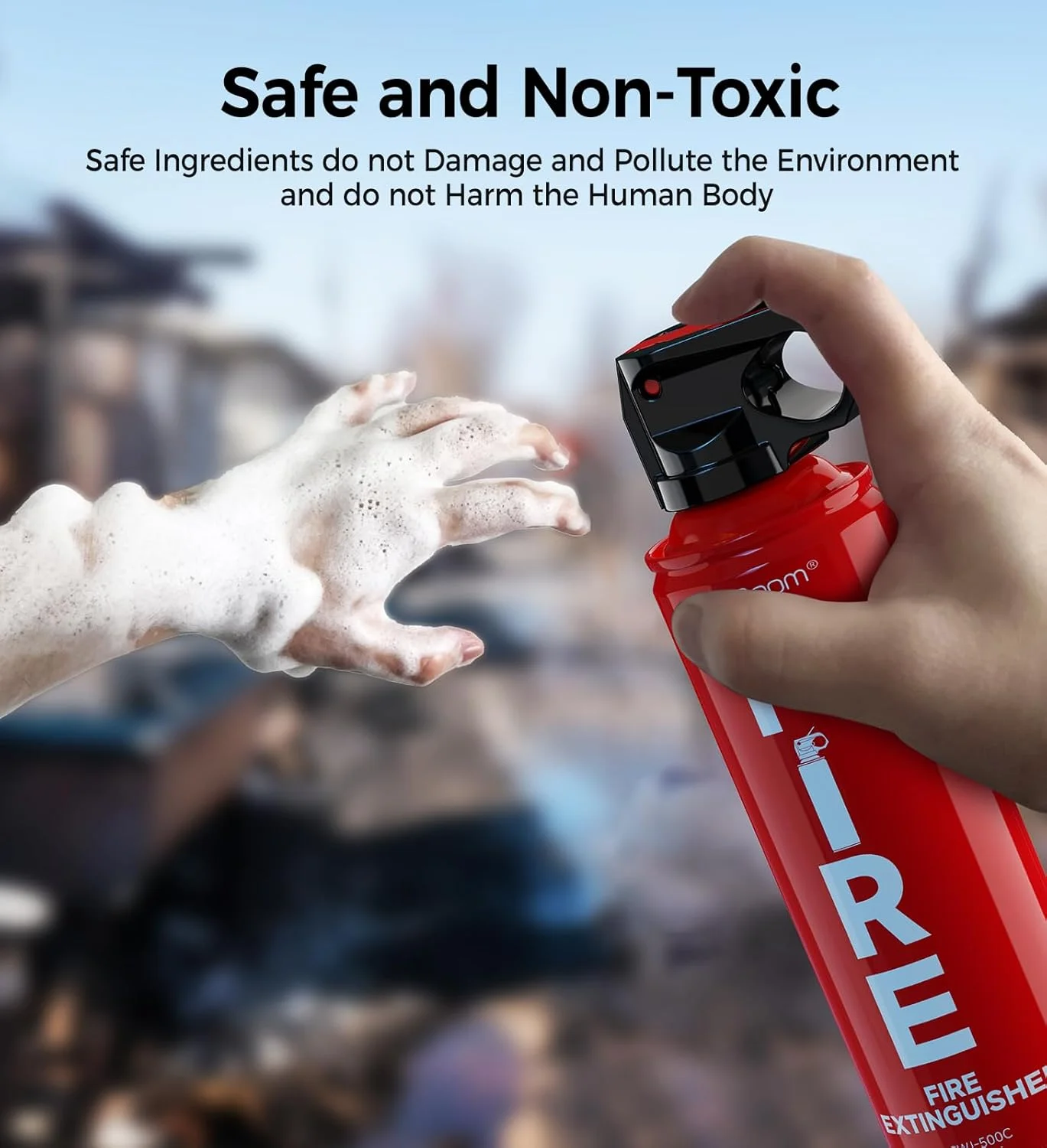 خاموش کننده آتش برای خانه، آشپزخانه، ماشین و گریل با براکت نصب و کیت اضطراری – اسپری خاموش کننده، جمع و جور A, B, C, K – سازگار با محیط زیست، جلوگیری از اشتعال مجدد. خاموش کننده آتش برای خانه، آشپزخانه، ماشین و گریل با براکت نصب و کیت اضطراری – اسپری خاموش کننده، جمع و جور A, B, C, K – سازگار با محیط زیست، جلوگیری از اشتعال مجدد.