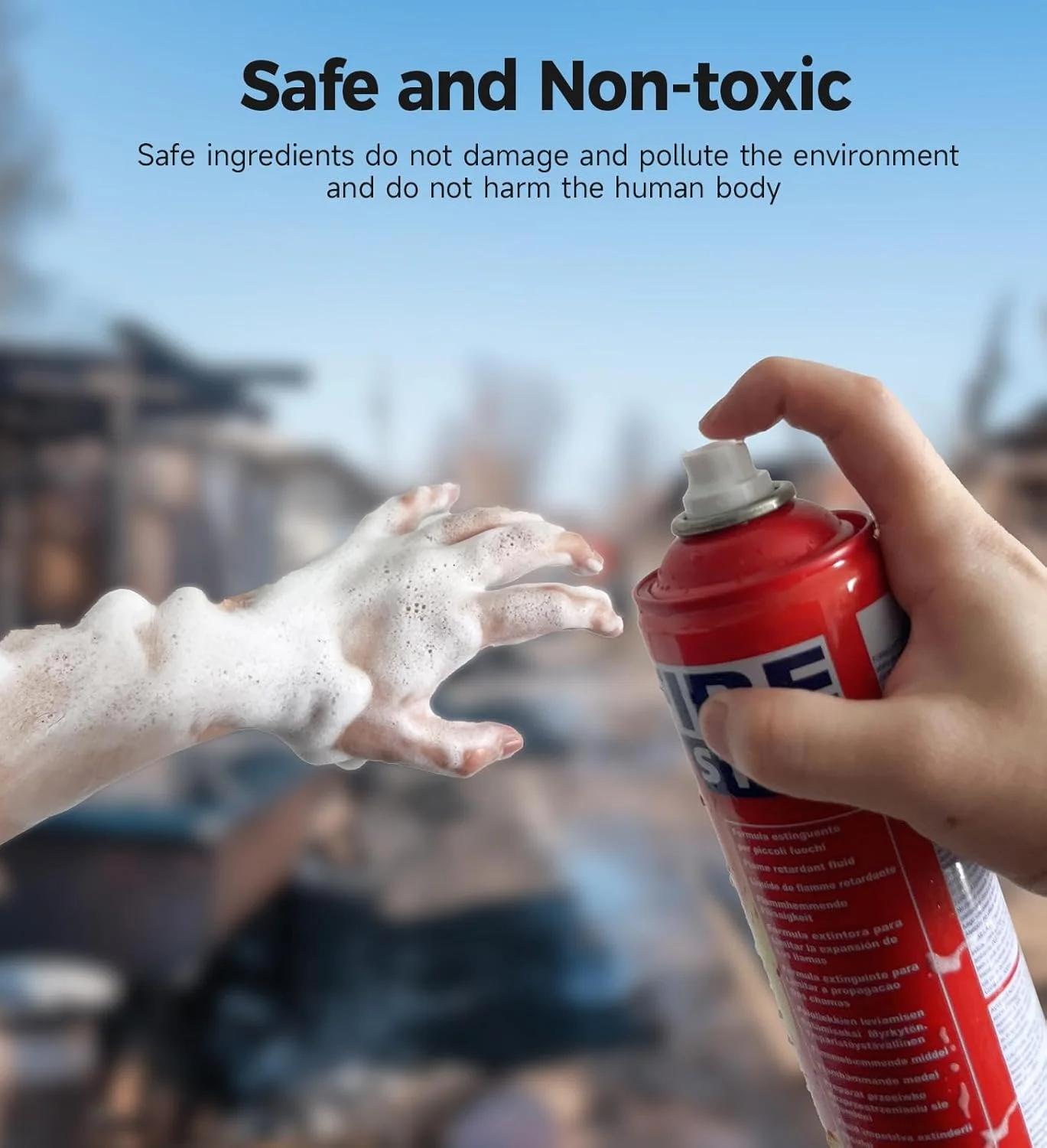 مجموعه 4 عددی خاموش کننده آتش AmzBoom با براکت های نصب، کیت های اضطراری و کیت های بقای اضطراری، قابل حمل برای خانه، آشپزخانه، ماشین، قایق - محافظت چند منظوره در برابر آتش.