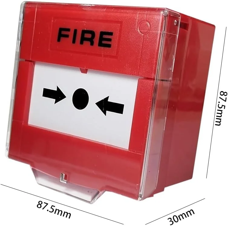 شستی اعلام حریق قابل تنظیم مجدد Alnicov با محافظ پوشش بالابر آژیر، نصب سطحی با نشانگر وضعیت LED، پلاستیک قرمز، کلید رهاسازی قفل درب خروج اضطراری شستی اعلام حریق قابل تنظیم مجدد Alnicov با محافظ پوشش بالابر آژیر، نصب سطحی با نشانگر وضعیت LED، پلاستیک قرمز، کلید رهاسازی قفل درب خروج اضطراری