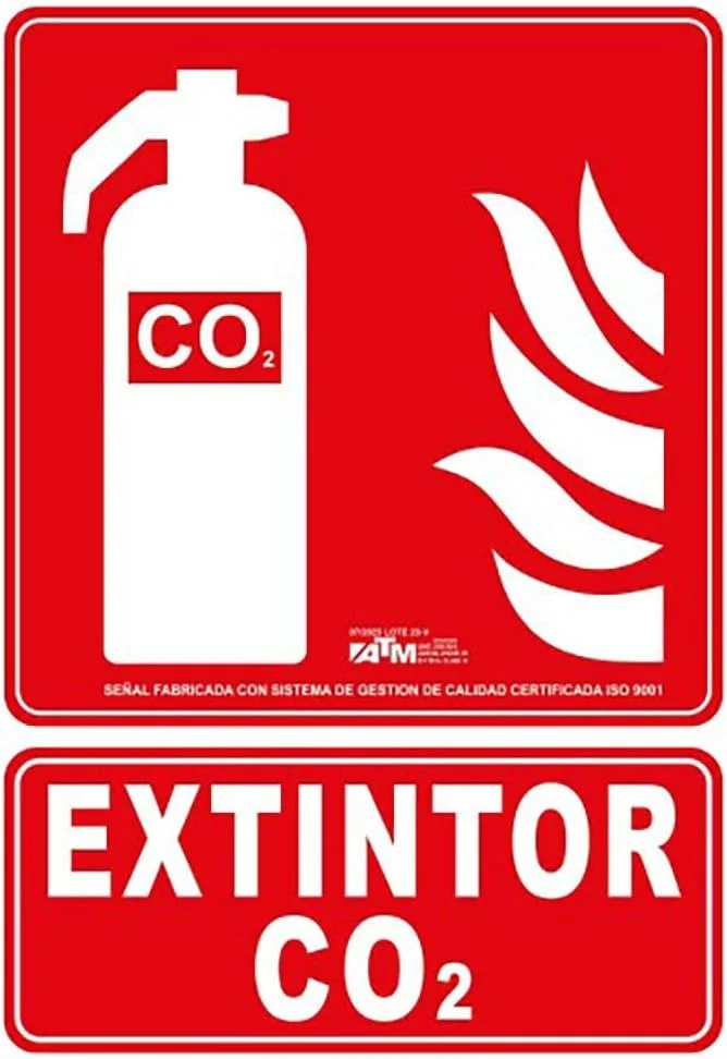 خاموش کننده آتش آقاثا ASB020 دی اکسید کربن PVC 0.7 کلاس B 210 x 300 میلی متر