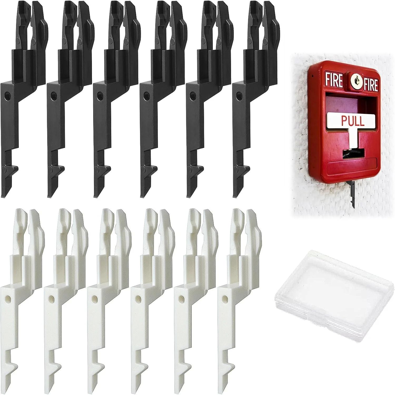 کلید تست دزدگیر آتش نشانی 12 عددی، کلیدهای تست نقطه تماس سفید و کلید نقطه تماس آتش نشانی مشکی، کلیدهای دزدگیر آتش نشانی با کاربری آسان، کلید تنظیم مجدد رهاسازی درب اضطراری، کلید جعبه آتش نشانی برای برقکاران و مراقبان