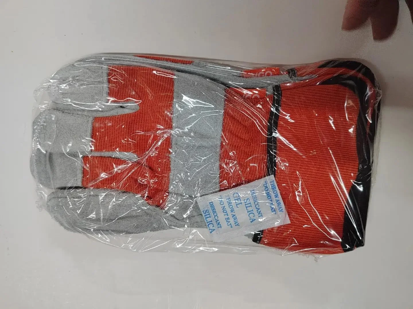 ویگو... ویگو یک جفت دستکش کار چرمی ایمنی مردانه، دستکش باغبانی، دستکش ریگر، دستکش بنایی (CB3501) (متوسط، نارنجی - 1 جفت)